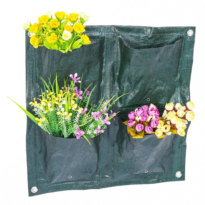 4/8/16 Pockets Vertical Garden Plant Growing Container Bag Greening Flower Wall Hanging Planter - MRSLM
