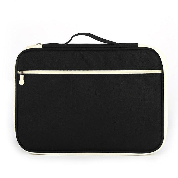 Multifunction Large Capacity A4 File Zipper Bag Zipper Package Conference Briefcase Package Tablet Computer Package Stationery Bag School Supplies Office Supplies - MRSLM