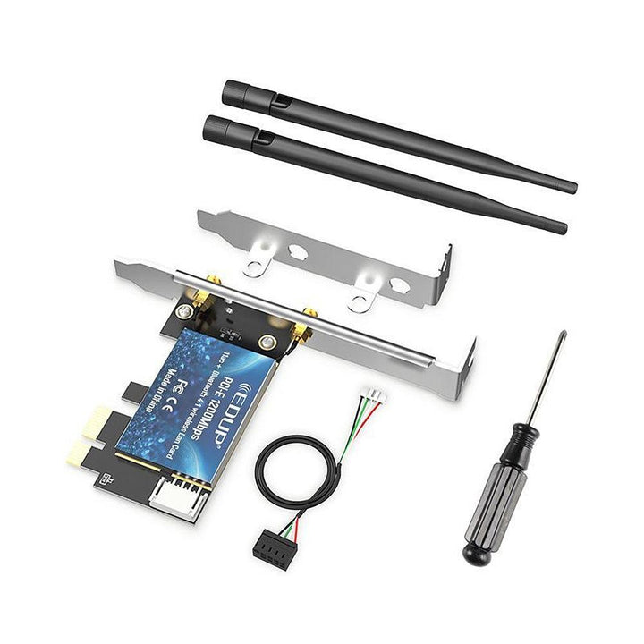 EDUP 1200M Dual-band PCI-E Wireless Network Adapter 5G WiFi bluetooth 4.1 2 in 1 Expansion Network Card EP-9620 - MRSLM