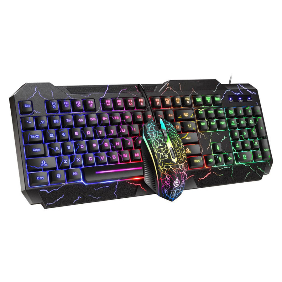 D620 104Key RGB Backlight Mechanical Feeling Keyboard and 1600 DPI RGB Gaming Mouse - MRSLM