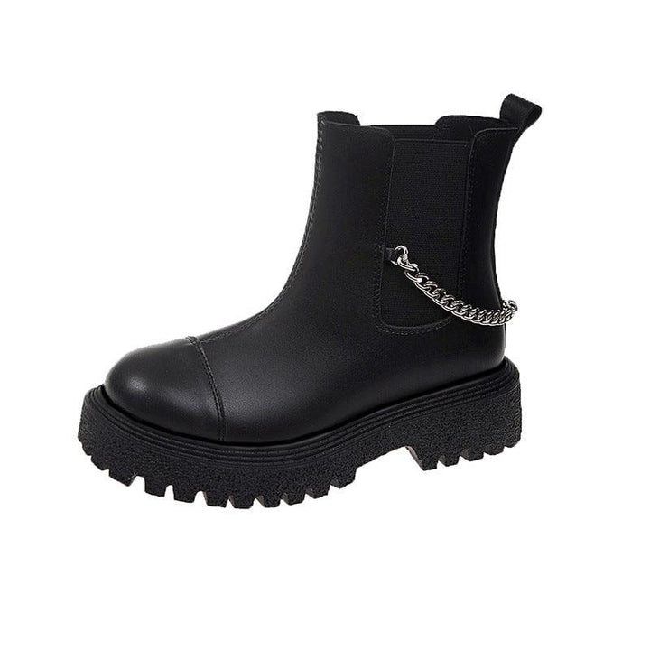 Women's New Chain Thick-soled Casual Short Boots - MRSLM