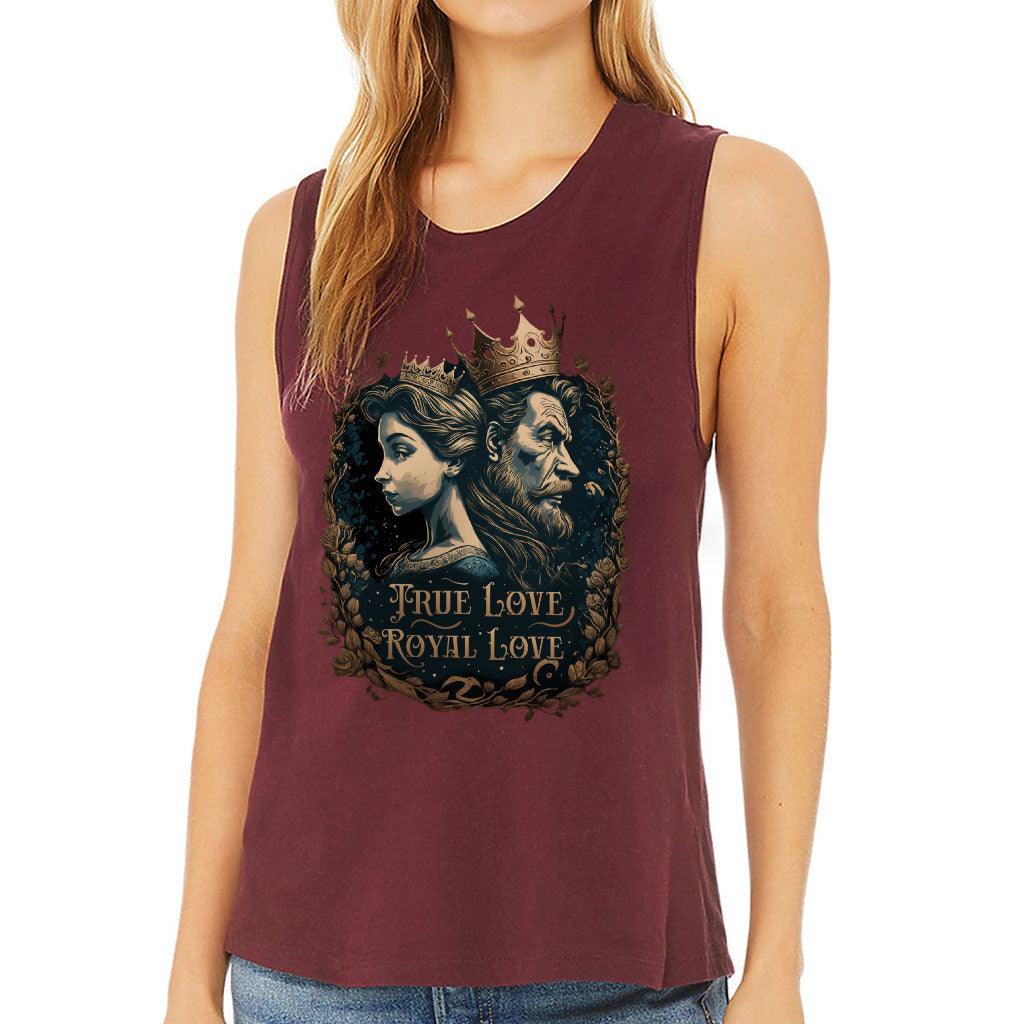 Royal Love Women's Muscle Tank - Printed Tank Top - Colorful Workout Tank - MRSLM