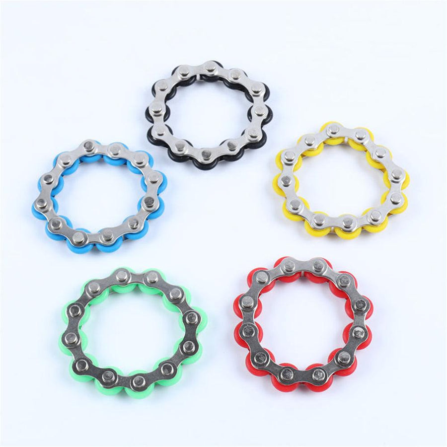 12 Section Stainless Steel Decompression Chain Bike Chain Fidget Toy Anti Stress Toy For Kids Adults Students - MRSLM