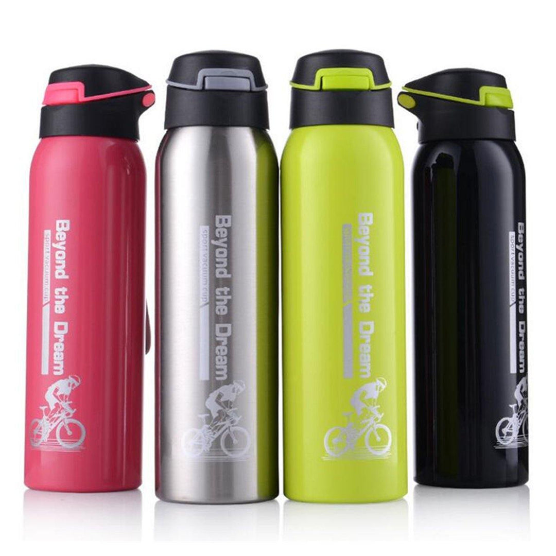 Portable 304 Stainless Steel 500ML Drink Water Bottle Insulated With Straw Water Bottle - MRSLM