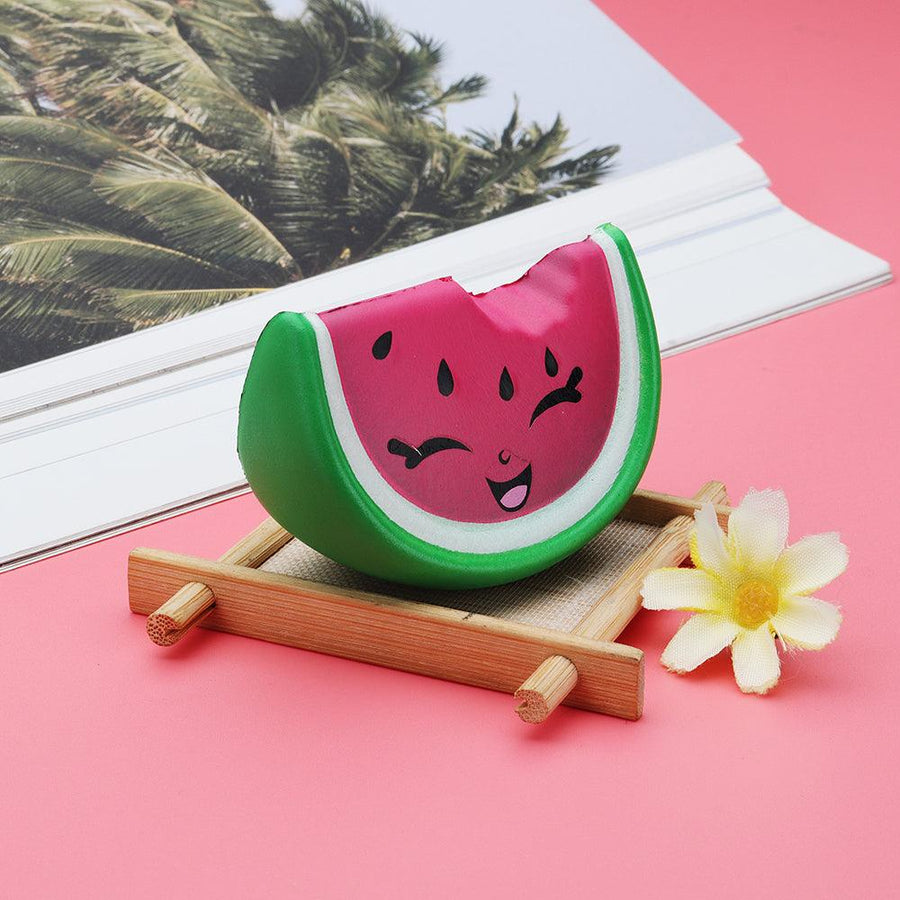 Meistoyland Squishy Mini Pink Smile Watermelon Fruit Squishy Slow Rising Toy Soft Mini Cute Toy - MRSLM