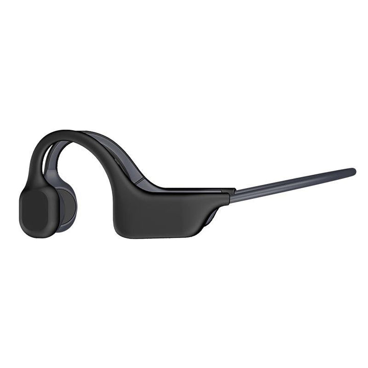 S.wear DG08 Wireless bluetooth 5.0 Headset Bone Conduction Headphone Flexible QCC3003 APT Stereo IPX6 Waterproof Sports Earhooks (Black) - MRSLM