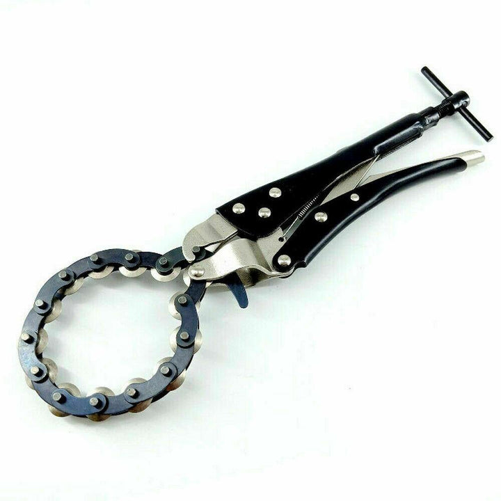 Exhaust Pipe Cutter Wheel Chain Lock-grip Pliers Pipes Tube Wrench Tool - MRSLM
