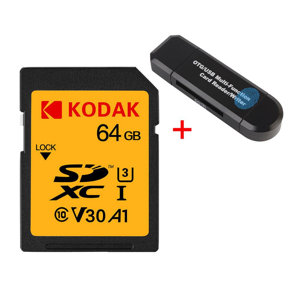 KODAK SD Memory Card U1 U3 Class 10 Support 1080P HD 32GB 64GB 128GB SDHC Memory Card for Digital SLR/HD Camera - MRSLM