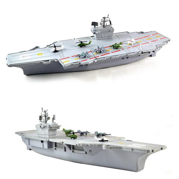 Simulation Aircraft Carrier Static Model With Six Airplane For Kids Children Christmas Gift Toys - MRSLM