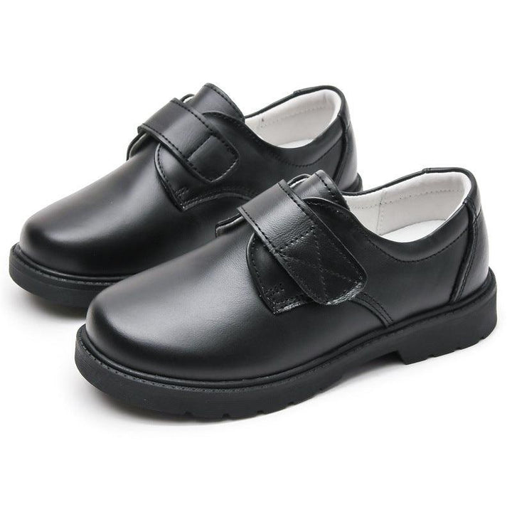 Boys' New British College Soft Sole Black Leather Shoes - MRSLM