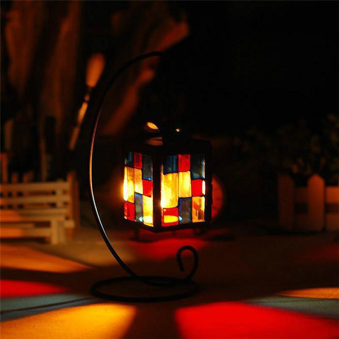 Iron Art Lantern Candle Holder Candelabra Candle Holders Candle Stick Candle Home Decor - MRSLM
