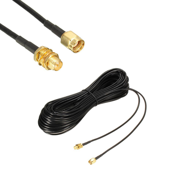 20CM/ 1M/ 5M/ 10M RP-SMA Male to Female Wireless Antenna Extension Cable - MRSLM