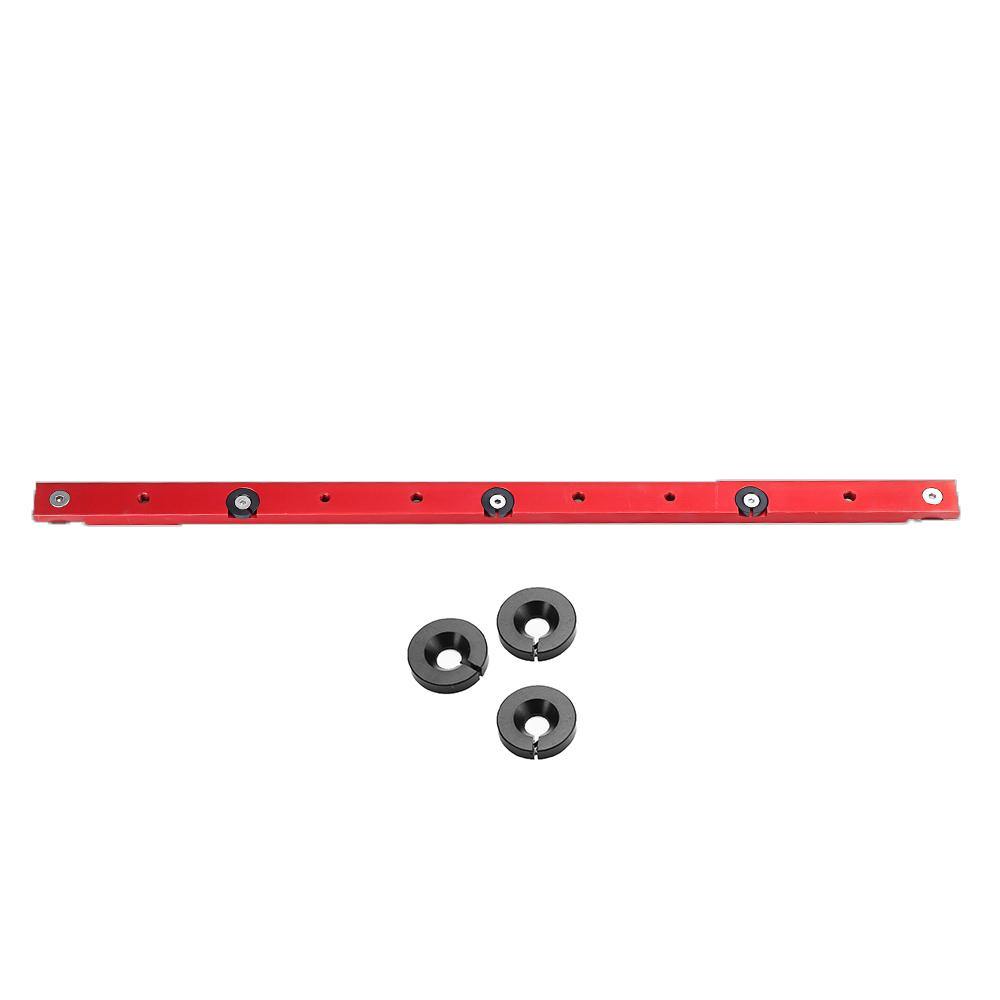 Red 300-880mm Aluminum Alloy Rail Miter Bar Slider Sliding Bar Table Saw Gauge Rod Miter Gauge for T-slot T-track Miter Track Jig Fixture Slot Router Table Woodworking Tool - MRSLM