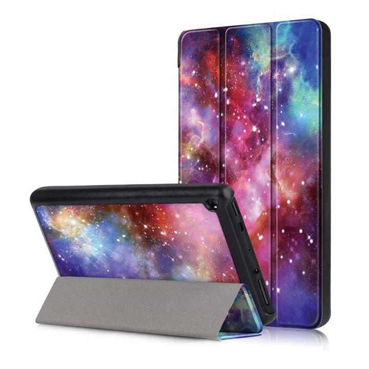 Tri-Fold Pringting Tablet Case Cover for New F ire HD 7 2019- The Milky Way - MRSLM