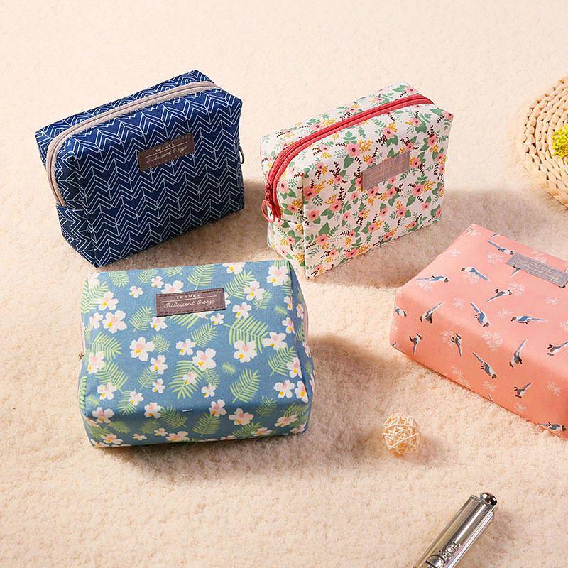 Sweet Floral Cosmetic Bag Travel Organizer Portable Beauty Pouch Wash Bag - MRSLM