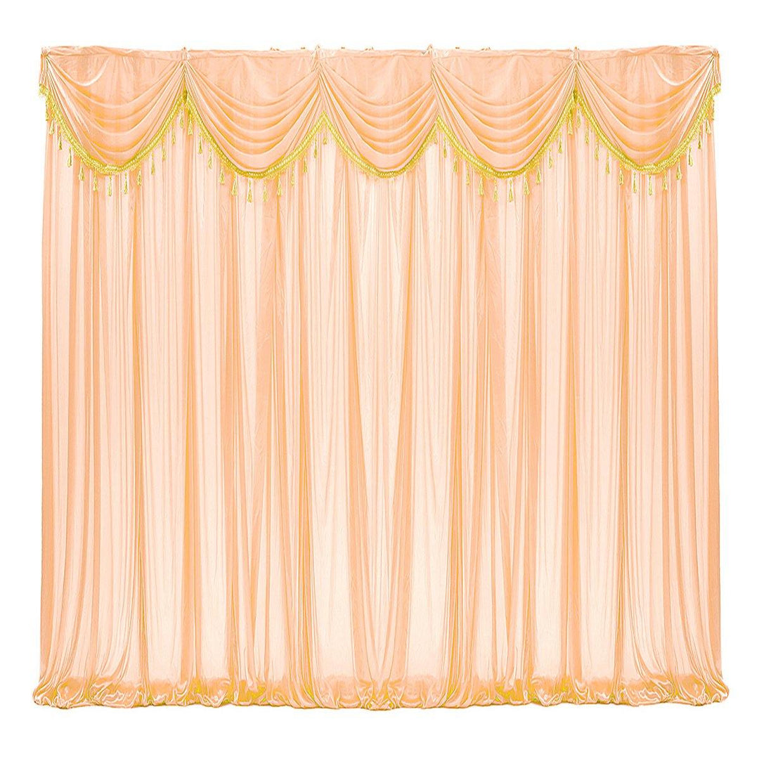 Wedding Party Backdrop Curtains Background Decor Draping Removable Swags Decor - MRSLM