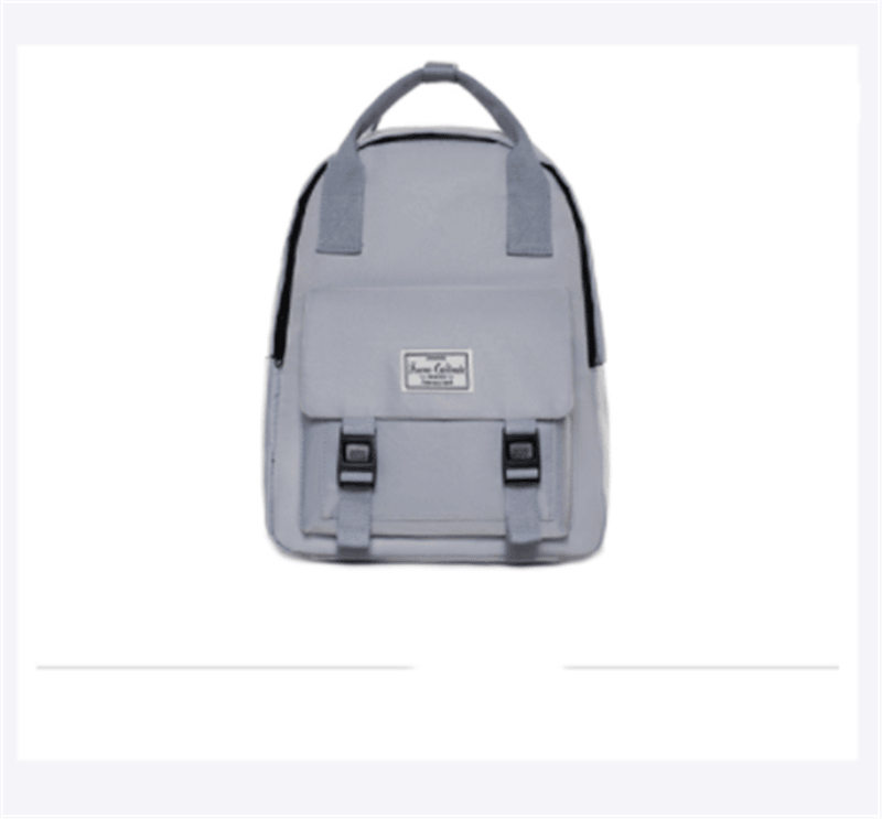 Solid Color Backpack Female College Student Portable - MRSLM