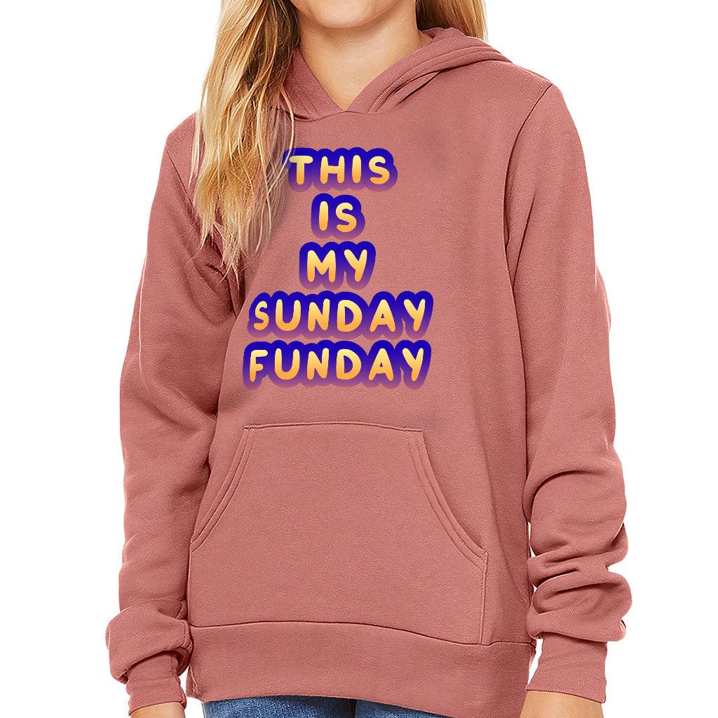 Sunday Funday Kids' Sponge Fleece Hoodie - Cute Design Kids' Hoodie - Graphic Hoodie for Kids - MRSLM