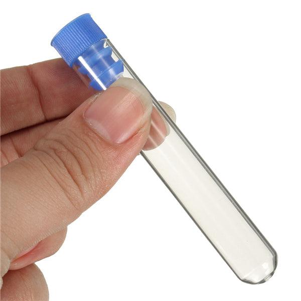 10pcs Borosilicate Glass Test Tubes Rimless Pyrex With Push Caps Lab - MRSLM