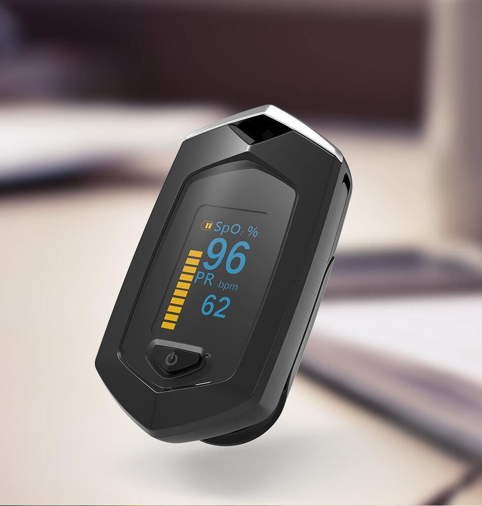 Finger Pulse Oximeter Pulsioximetro SpO2 PR OLED Rechargeable Oximeter Heart Rate Monitor - MRSLM