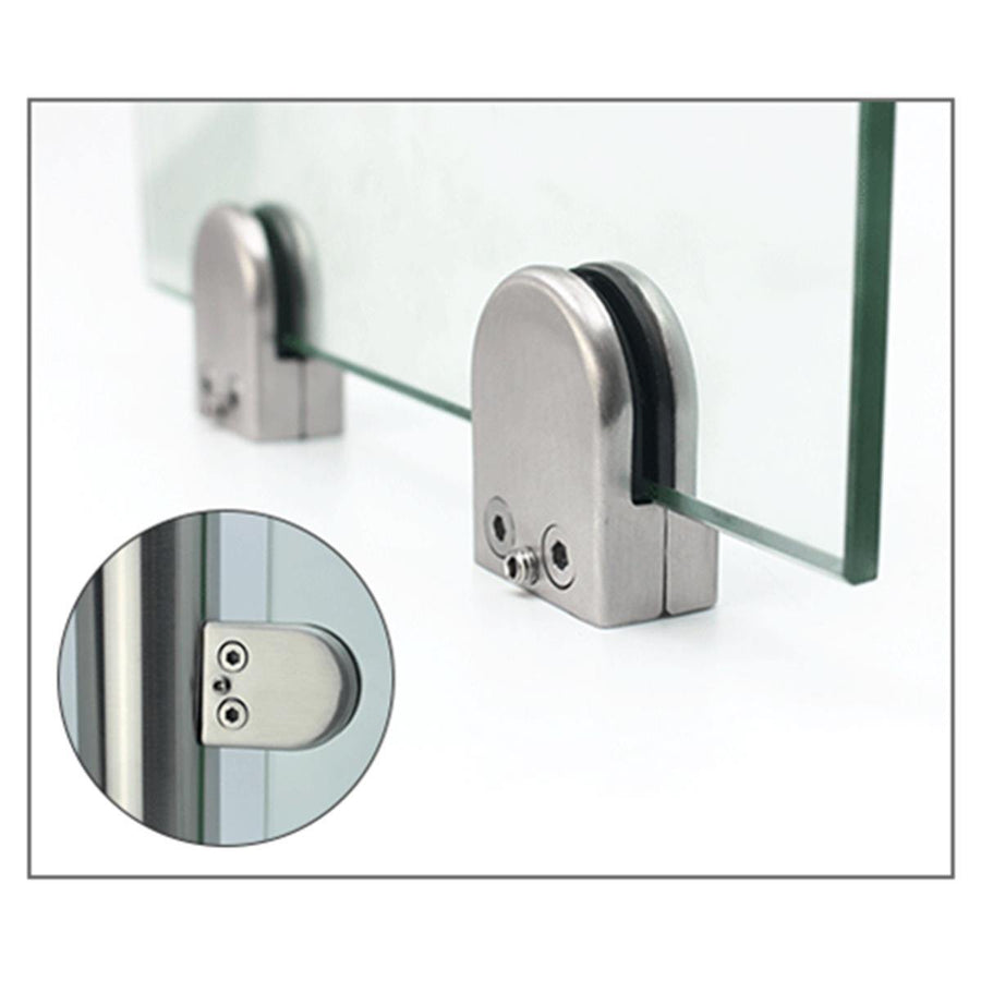 Stainless Steel Glass Clamps Fixing Clips For Handrails/Balustrades Glazing 8 - 12 mm - MRSLM