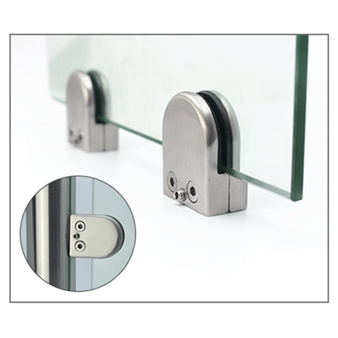 Stainless Steel Glass Clamps Fixing Clips For Handrails/Balustrades Glazing 8 - 12 mm - MRSLM