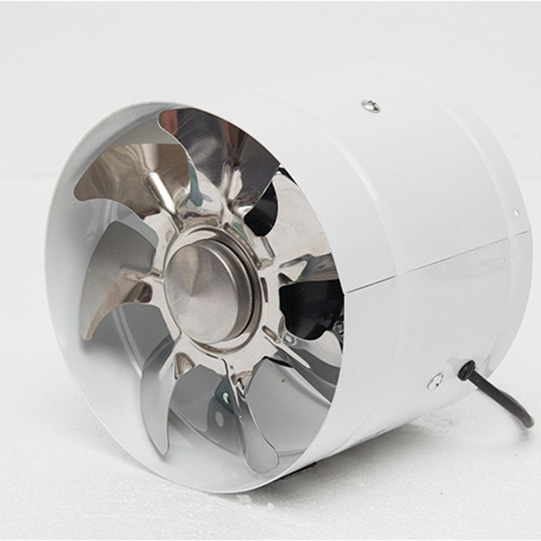6Inch Inline Duct Fan Booster Exhaust Blower Air Cooling Vent Metal Blades - MRSLM