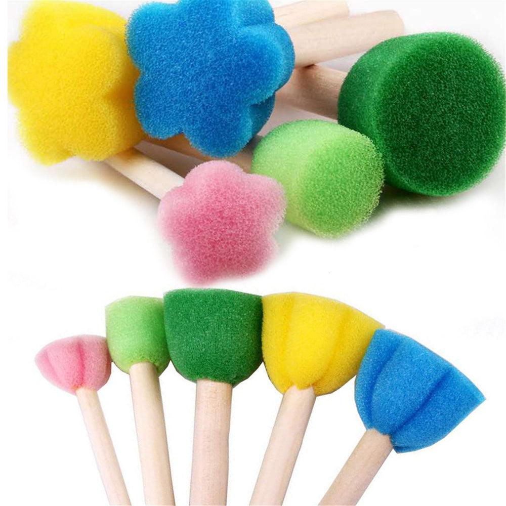 Xunliduocai HM-030-2 30Pcs Painting Brush Set Colorful Painting Sponge Brush Seal Pen Set For Children School Supplies - MRSLM