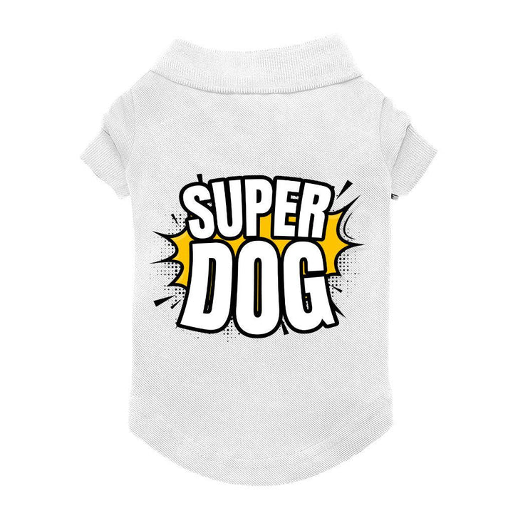 Super Dog Polo Shirt - Colorful Dog T-Shirt - Graphic Dog Clothing - MRSLM