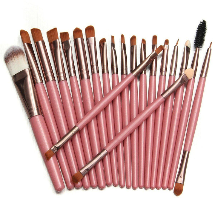 20pcs Makeup Brushes Set Kit Blush Foundation Liquid Eyeshadow Eyeliner Comestic Powder - MRSLM