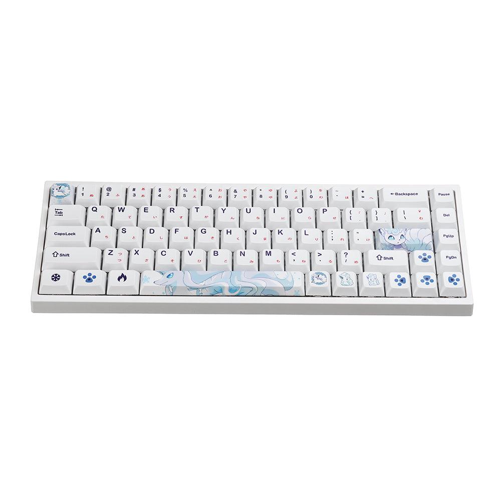 118 Keys White Monster Keycap Set XDA Profile PBT DYE-Sub Japanese Keycaps for Mechanical Keyboard - MRSLM