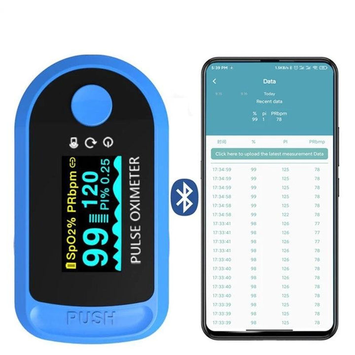 BOXYM Bluetooth Finger Pulse Oximeter APP Control SpO2 PI PR Monitoring Blood Oxygen Saturometro OLED Display Fingertip Oximetro De Dedo Blood Oxygen Monitor - MRSLM