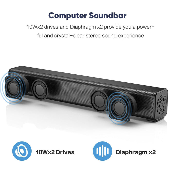 Y10 High Power Soundbar bluetooth Speaker Home Theatre System Long Echos Wall Bass Subwoofer TV Speaker - MRSLM