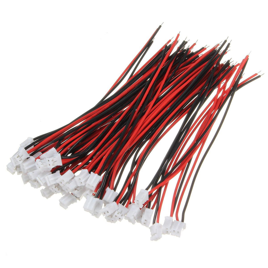 Excellway® 100Pcs Mini Micro JST 2.0 PH 2Pin Connector Plug With 120mm Wires Cables - MRSLM