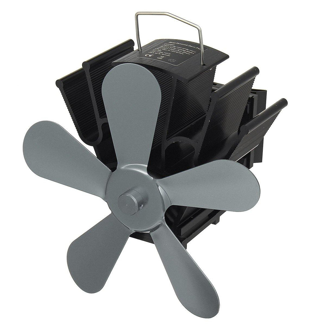 5 Blades Super Quiet Heat Powered Stove Fan Saving Wall Mounted Fireplace Ecofan - MRSLM