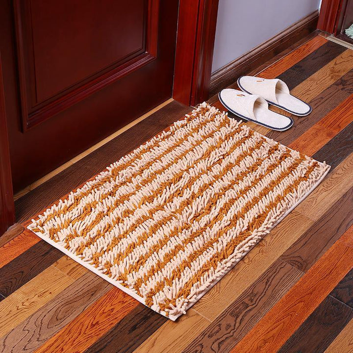 Colorful Chenille Striped Rectangle Fluffy Floor Carpet Cover Mat Area Rug Living Bedroom Home Decoration - MRSLM