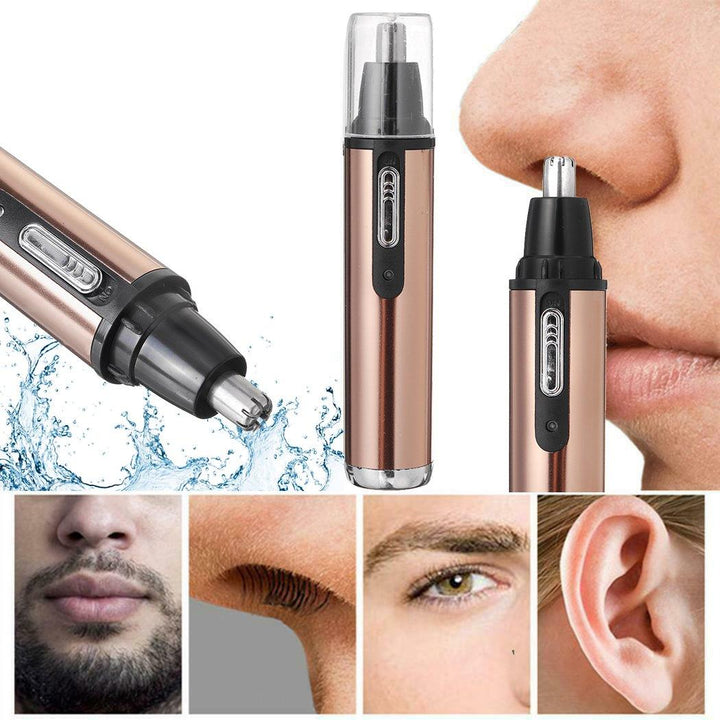 USB Rechargeable Nose Hair Trimmer Electric Compact Ear Nose Neck Eyebrow Hair Removal - MRSLM