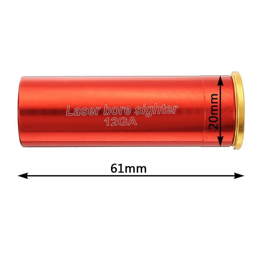 12GA Gauge Laser Bore Sighter Red Dot Sight Cartridge Bore Sighter Caliber - MRSLM