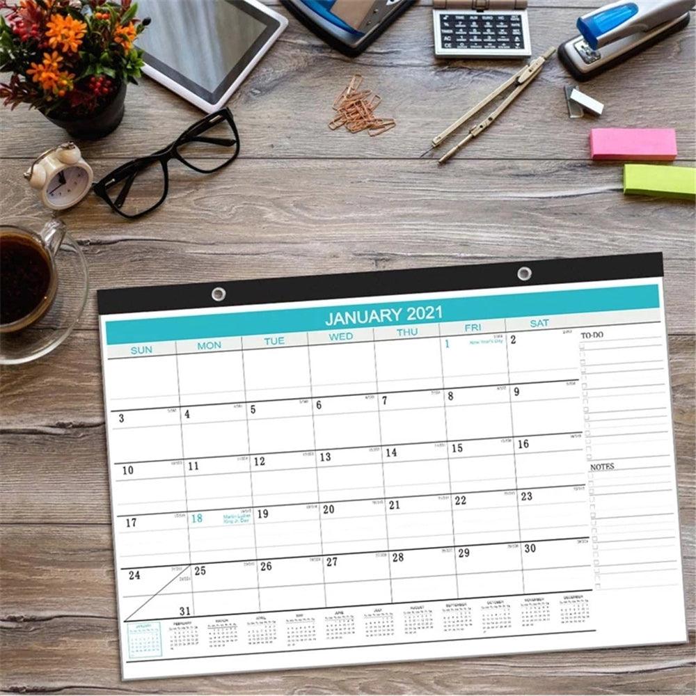 1pc 2021 English Version Desk Calendar Wall Calendar Year Planner Daily Plan for Business Office School Home Decor - MRSLM