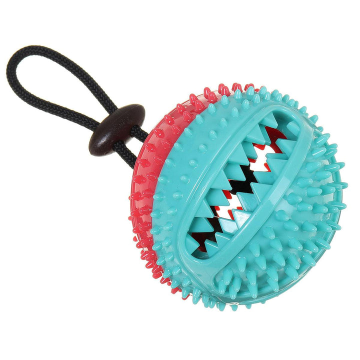 Pet Molar Bite Toy Dog Ball Chew Toys Pet Tooth Cleaning Built-in Sound Toys - MRSLM
