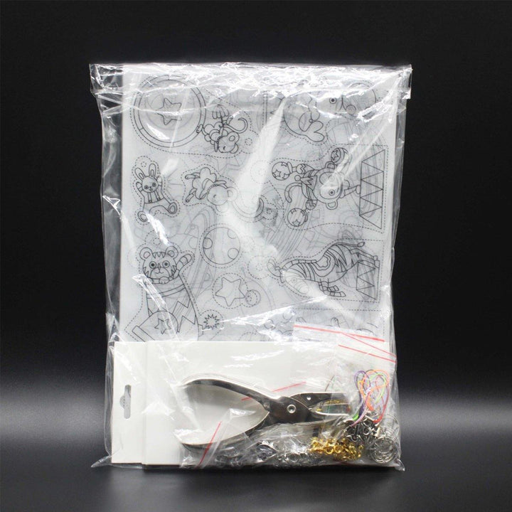 198Pcs/145Pcs/33Pcs DIY Heat Shrink Plastic Sheet Kit Shrinky Art Paper Hole Punch Keychains Pencils - MRSLM