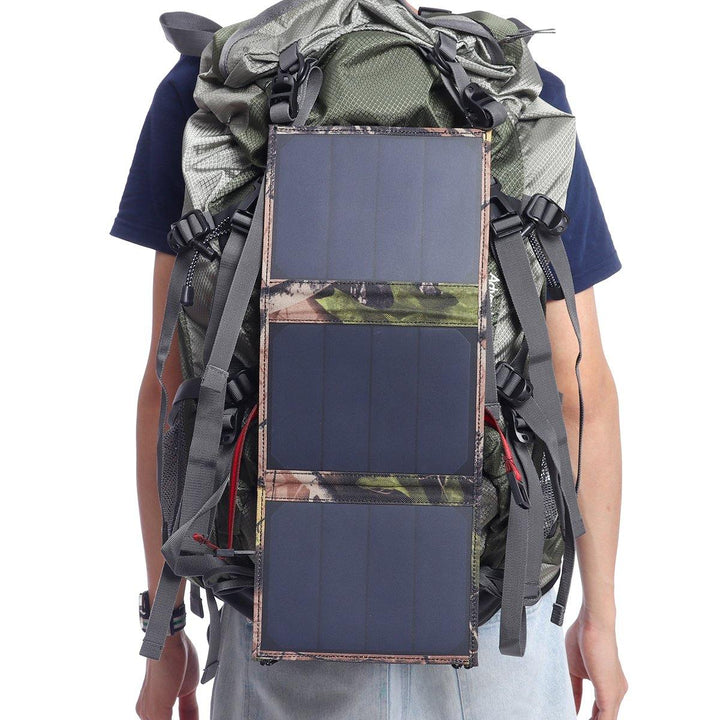 Sunpower 30W 5V Foldable Solar Panel Charger USB Solar Power Bank for Camping Hiking - MRSLM