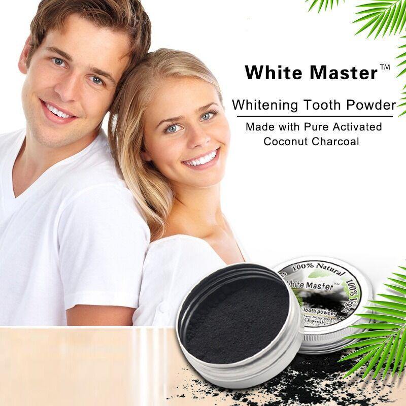 10g White Maste Activated Carbon Coconut Shell To Tartar Smoke Stain Teeth Whitening Powder - MRSLM
