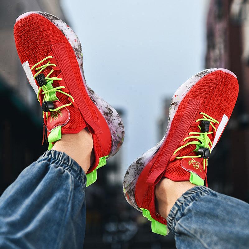 Popcorn Running Shoes Men's Casual Flying Knit Sneakers - MRSLM