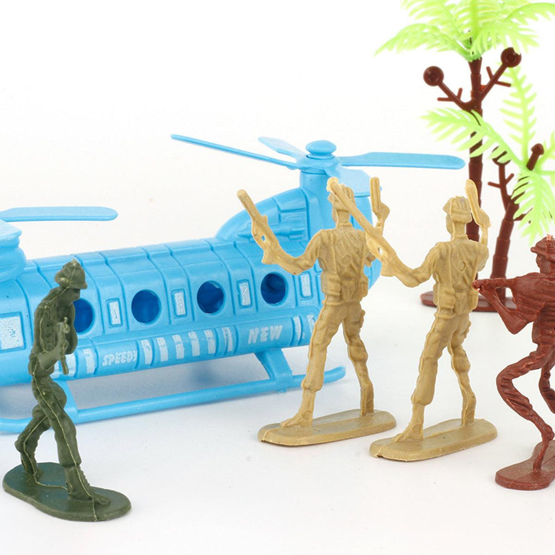 86Pcs PVC Military Soldier Static Diecast Model Decoration Toy Set for Kids Gift - MRSLM