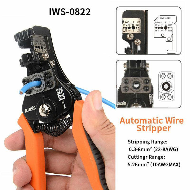 Automatic Stripping Pliers Wire Stripper Multi-function Electrician Wire Cutters 0.35-8.2mm² Multifunctional Wire Cable Stripper - MRSLM