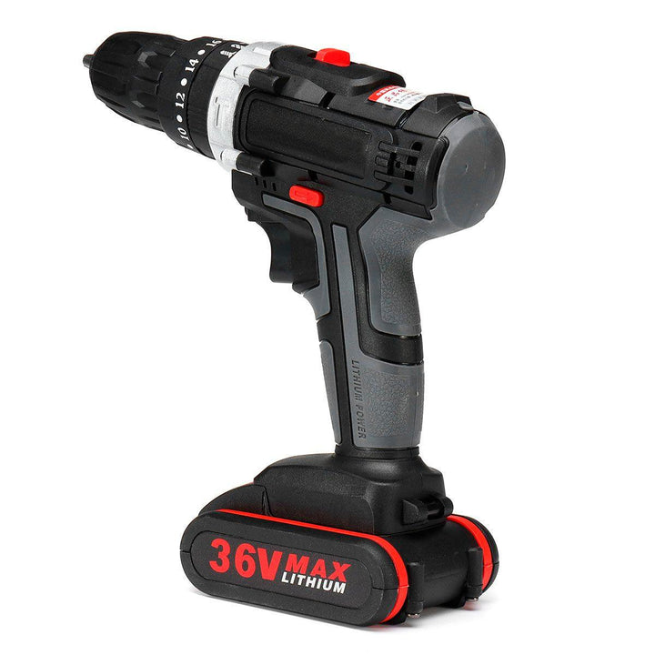 36V Cordless Lithium Electric Screwdriver Power Drill Driver Drilling Machine with Charger - MRSLM