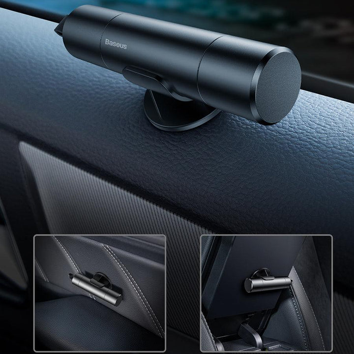 Baseus Mini Car Window Glass Breaker Seat Belt Cutter Safety Hammer Life-Saving Escape Hammer Cutting Interior Accessories - MRSLM