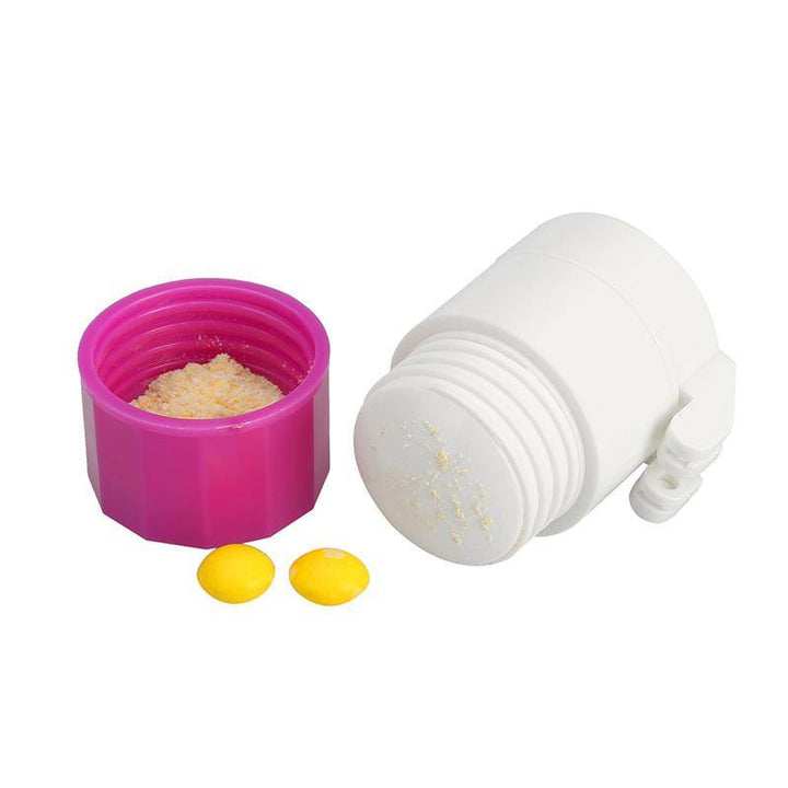 Honana HN-PB009 3 in 1 Portable Pill Case Cutter Crusher 4 Layers Travel Pill Medicine Box - MRSLM