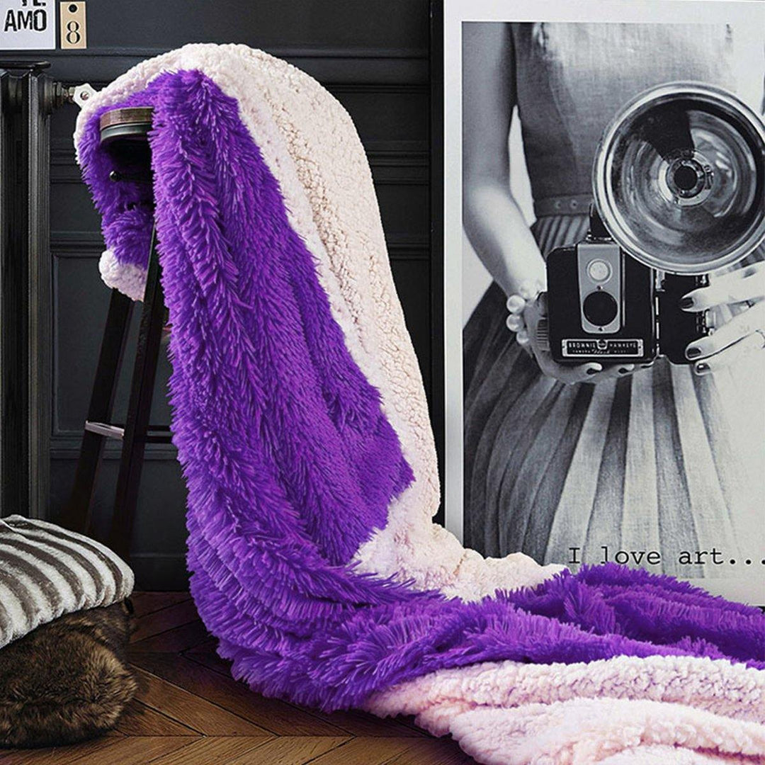 Large Soft Warm Shaggy Double Sized Fluffy Plush Blanket Throw Sofa Blankets Bed Blanket Bedding Accessories - MRSLM